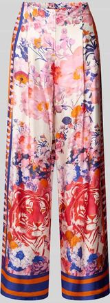 Miss Goodlife Wide Leg Hose aus Viskose Modell wild Flower in Pink, Gr&ouml;&szlig;e XS