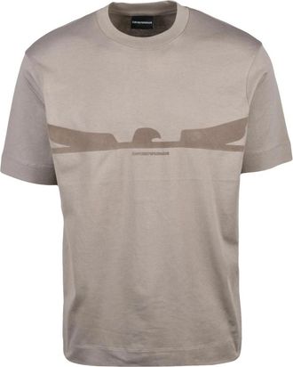 Emporio Armani T-shirt - Heren - T-shirts - Beige - S - Katoen - Tops