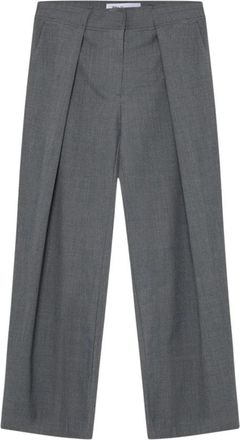 Won Hundred Lulu Broeken - Dames - Straight fit broeken - Grijs - S - Wol - Broeken