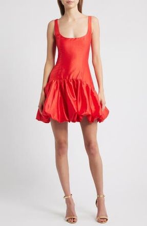 Hutch Sleeveless Drop Waist Bubble Hem Minidress in Poppy Red at Nordstrom Rack, Size 14