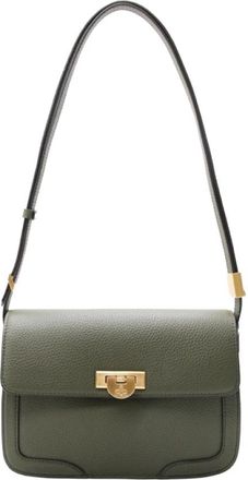 Pourchet Tassen, Dames, Groen, ONE Size, Leer, Le Grand Sac port&eacute; travers