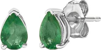 House of Brilliance Haus Of Brilliance Colorful Gemstones 14K 0.80 Ct. Tw. Emerald Stud Earrings