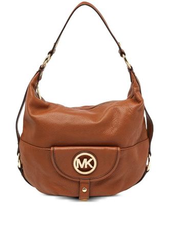 Michael Kors Pre-owned Fulton leren schoudertas - Bruin