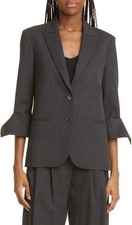 TWP Boyfriend Stretch Wool Blazer in Dark Charcoal at Nordstrom Rack, Size X-Large