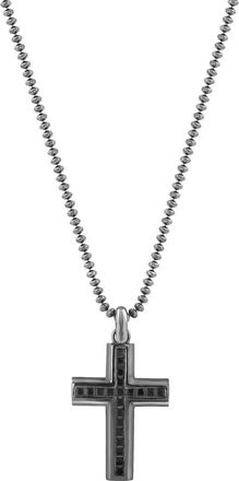 Effy Spinel Cross Pendant Necklace in Black at Nordstrom Rack, Size 22