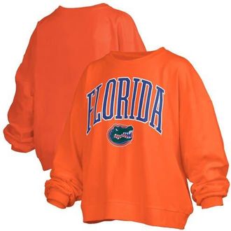Pressbox Womens Pressbox Orange Florida Gators Janise Arch Over Logo Waist Length Oversized Pullover Sweatshirt at Nordstrom, Size X-Large