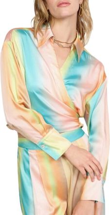 Current Air Gradation Print Top In Desert Rainbow