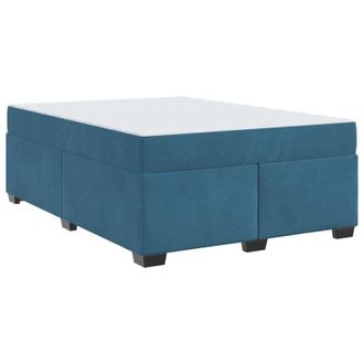 vidaXL Vidaxl - Estructura De Cama Azul Oscuro 160 X 200 Cm Terciopelo