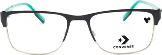 Converse CV3000 Metal-Frame Rectangular Eyeglasses - Black
