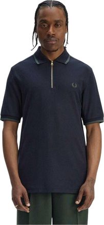Fred Perry Heren Ritssluiting Polo Shirt (Marine)