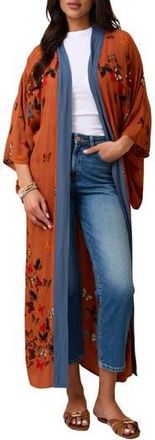 Saachi Butterfly Longline Duster in Rust Brown at Nordstrom Rack