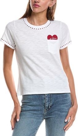Cinq &agrave; Sept Cinq &Agrave; Sept Heart Pocket Shrunken T-Shirt