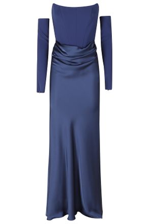 Alessandro Legora Black Strapless Tubular Viscose-Blend Maxi Dress