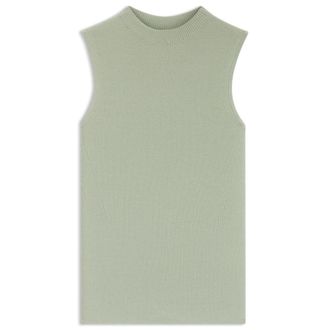 BOSS Ribbed top with mock neckline