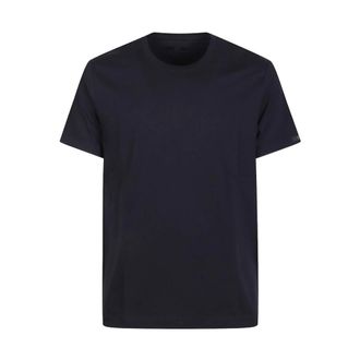 Fay T-Shirts, male, Blue, Size: 3XL Crewneck T-Shirt