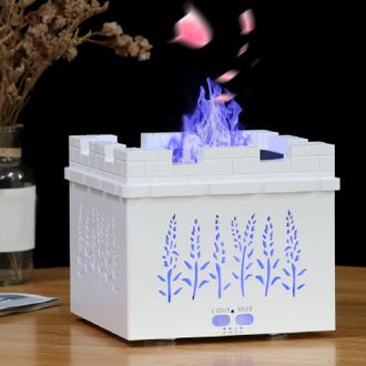 Infinite Umidificatore Diffusore A Fiamma Silenziosa - 400 Ml, Luce Colorata, Diffusore Di Fragranze Con Funzione Timer - Spina Ue 100-240 V