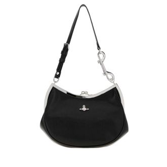 Vivienne Westwood Black Leather Charm Frame Purse Shoulder Bag Borse A Mano
