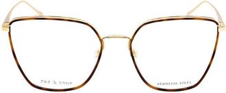 Rag & Bone Ladies Brown Rectangular Eyeglass Frames RNB3028