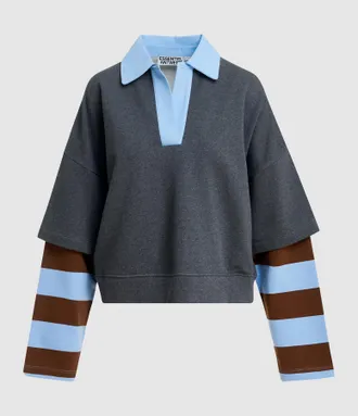 Essentiel Sweatshirt Kantelou Bleu Brun