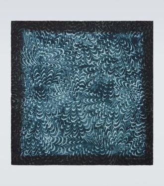 Dries Van Noten Fazzoletto da taschino in seta stampata