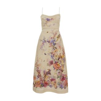 Zimmermann Midi Dresses, female, Multicolor, Size: S Alchemy Midi Dress