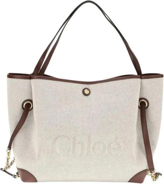 Chlo&eacute; Bolso Tote Woody Grande - Bags - Mujer - Beige - ONE SIZE