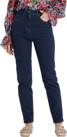 M Missoni High-Waisted Slim-Fit Jeans met Borduursel - Dames - Slim Fit Jeans - Blauw - 2XS - Katoen - Jeans