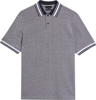 Ted Baker Phenes Regular Fit Getextureerd Marineblauw Poloshirt