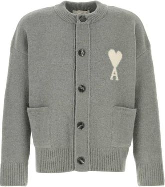 Ami Grey Logo Cardigan