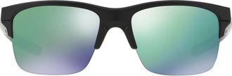 Oakley Thinlink 63mm Sunglasses in Matte Black /jade Iridium at Nordstrom Rack