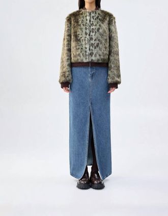 Unreal Fur Foliage Jacket In Green