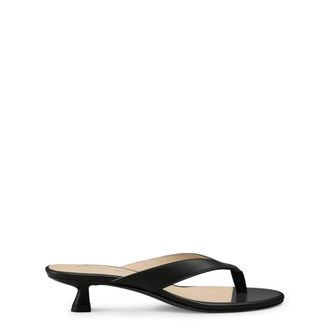 Stuart Weitzman Heeled Mules, female, Black, Size: 7 1/2 US Rio Sleek Sandal 35