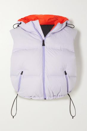 Aztech Mountain Gilet Trapuntato Con Cappuccio In Tessuto Shell Snowbird - Viola