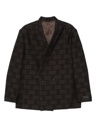 Kenzo Blazer met dubbele rij knopen en patroon - Bruin