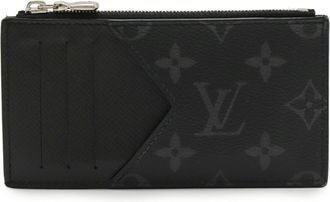 Louis Vuitton Noir Taiga Leather Monogram Eclipse Coin Purse/Coin Case (Pre-Owned)