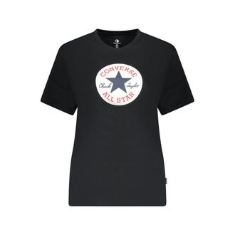 Converse Zwarte Katoenen Dames T-Shirt