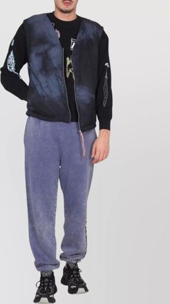 Aries sleeveless tie-dye vest v-neck