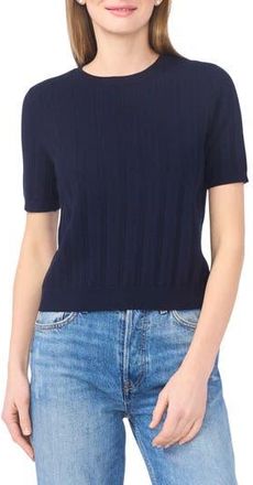 CeCe by Cynthia Steffe Pointelle Knit Sweater in Classic Navy at Nordstrom Rack, Size X-Small