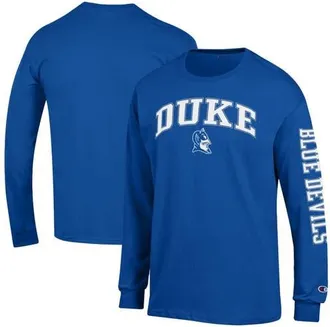 Champion Mens Champion Royal Duke Blue Devils Arch Over Logo 2-Hit Long Sleeve T-Shirt at Nordstrom, Size Xx-Large