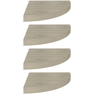 vidaXL Floating Corner Shelves 4 pcs Oak 35x35x3.8 cm mdf Vidaxl