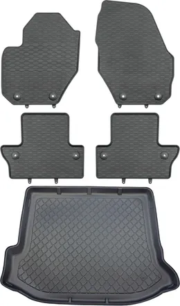 OEM Volvo V60 I Kombi De 10/2010 A 01/2018 Set - Alfombrillas De Goma Para Coche + Alfombrilla Para Maletero