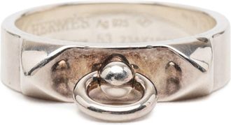 Herm&egrave;s Silver Silver 925 Band Ring (Pre-Owned)
