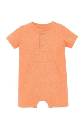primary Baby Heathered Henley Shortie in Goldfish at Nordstrom, Size 18-24M