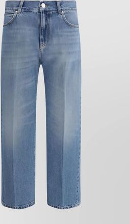 Pinko wide-leg cotton jeans slits