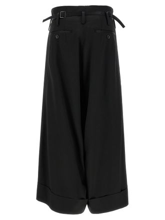 Junya Watanabe Womens Black Acetate Flared Pants