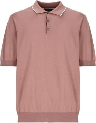 PESERICO Pink Cotton Polo Shirt