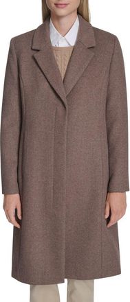 Cole Haan Slick Wool Blend Coat in Portabello at Nordstrom, Size 10