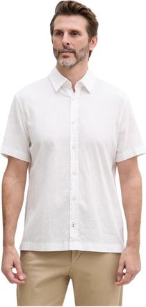 Joop Haris Short Sleeve Shirt - Heren - Korte mouwen Overhemden - Wit - M - Katoen - Overhemden