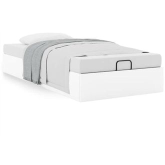 vidaXL Estructura De Cama Otomana Sin Colch&oacute;n Blanco 90x190 Cm Vidaxl