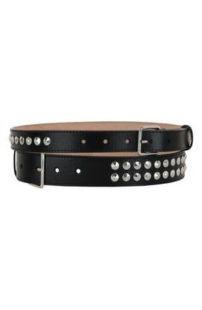 McQ by Alexander McQueen Double Studded Leather Belt in Black at Nordstrom Rack, Size 70